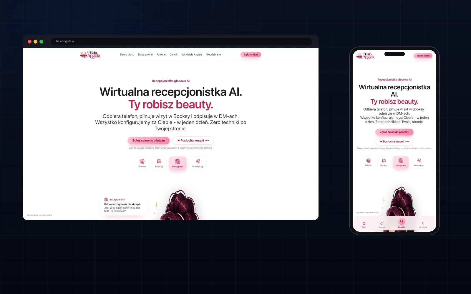 A Michał Świtalski project: Halo Angela — AI virtual receptionist