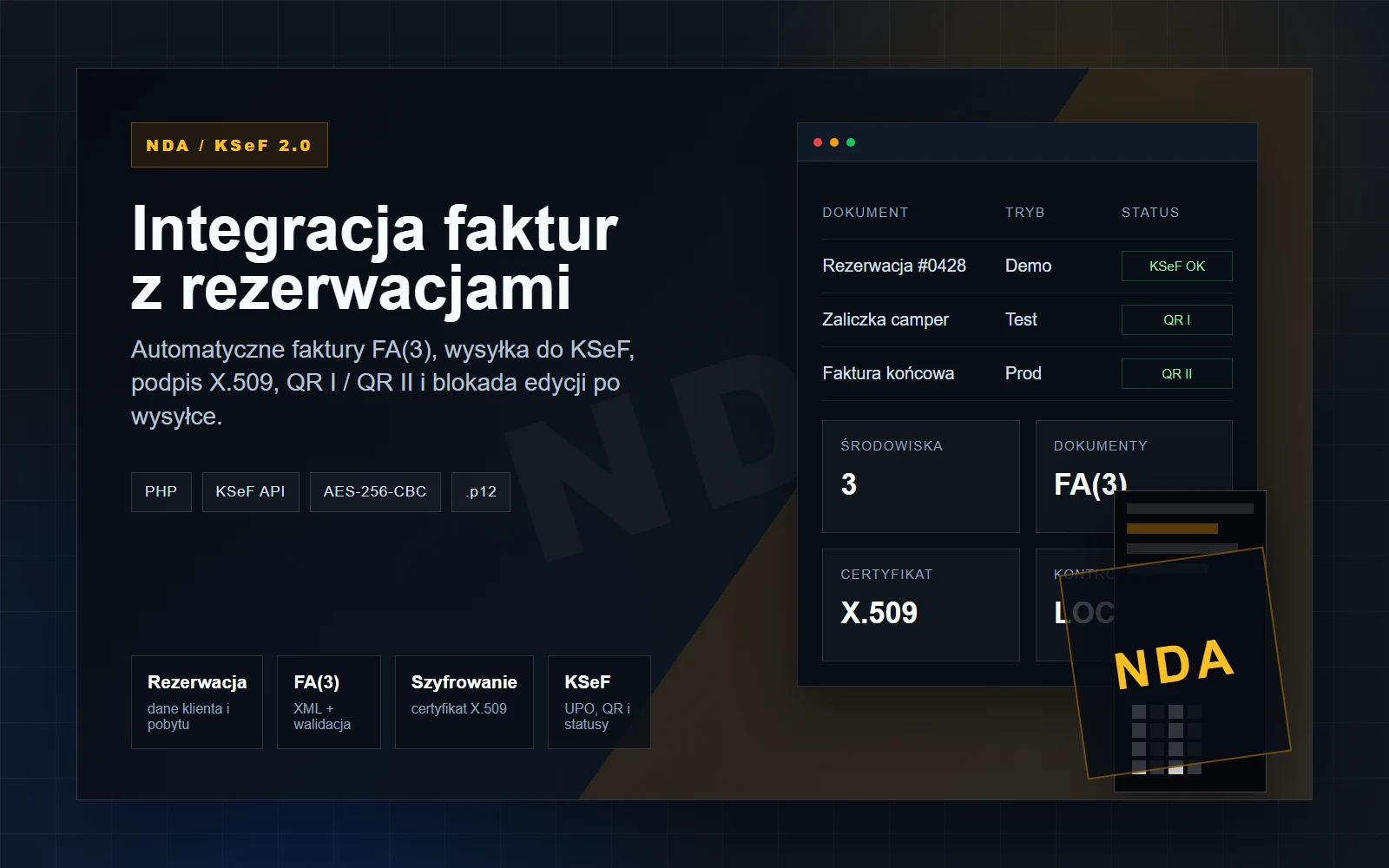 Project by Michał Świtalski: NDA client — KSeF + bookings